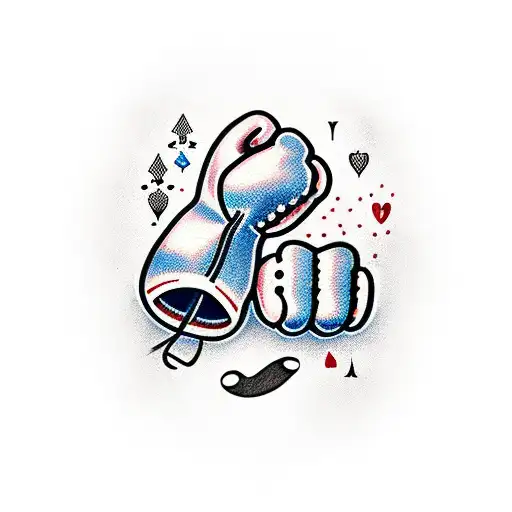 Boxing Gloves And Canasta Playing Cards And Fishing