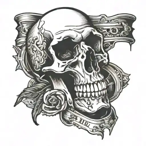 A Film Strip Wrapped Around A Skull