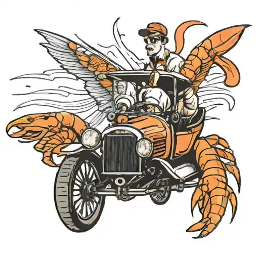 Shrimp Driving F1 Car