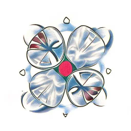 Four Leaf Clover And Two Stars