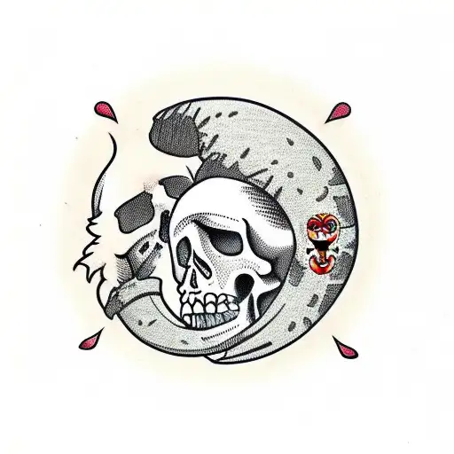 Coconut Tree With Skulls Instead Of Coconuts