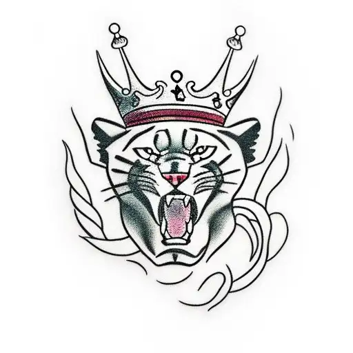 Panther With Crown