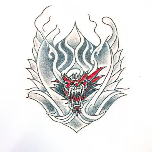 Black And Red Dragons