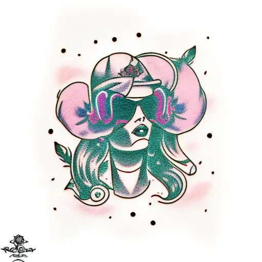 Word Roxy In Black With Pink Shadow