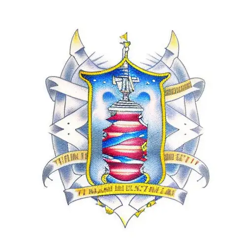 American Traditonal Tattoo Of A Hourglass Representing Naval Service