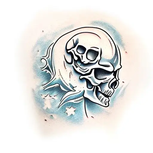 Skull With Pool Que