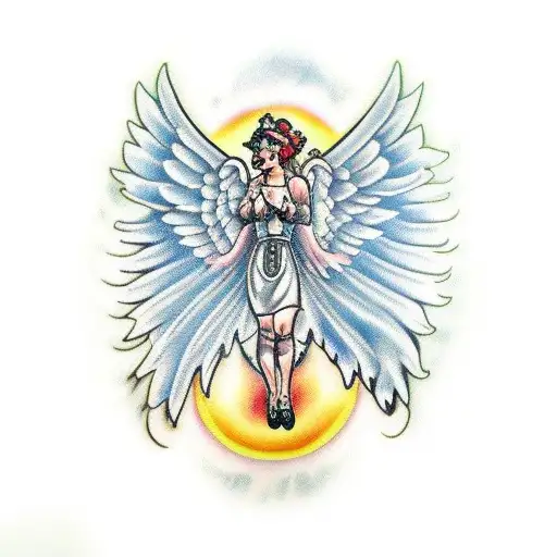 Metal Angel With Wings