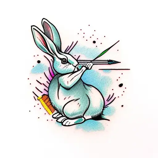Rabbit Getting Hit By Arrow