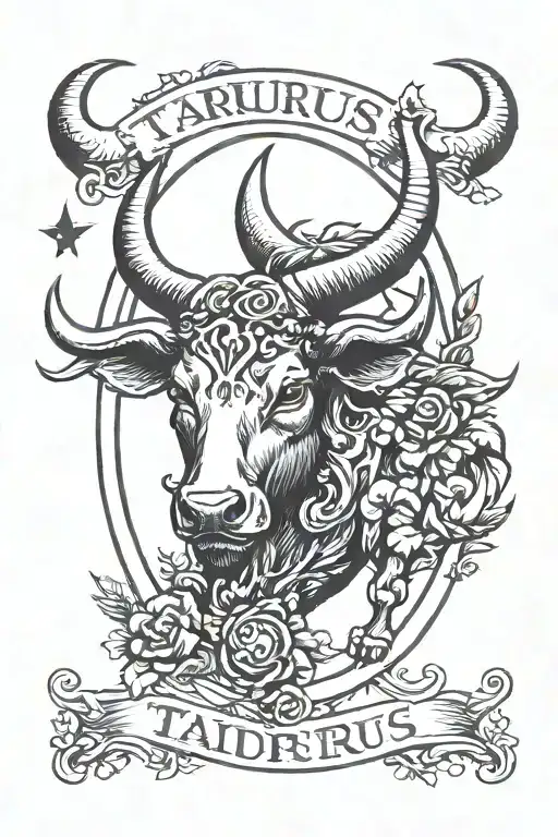 Taurus Tattoo And Moon