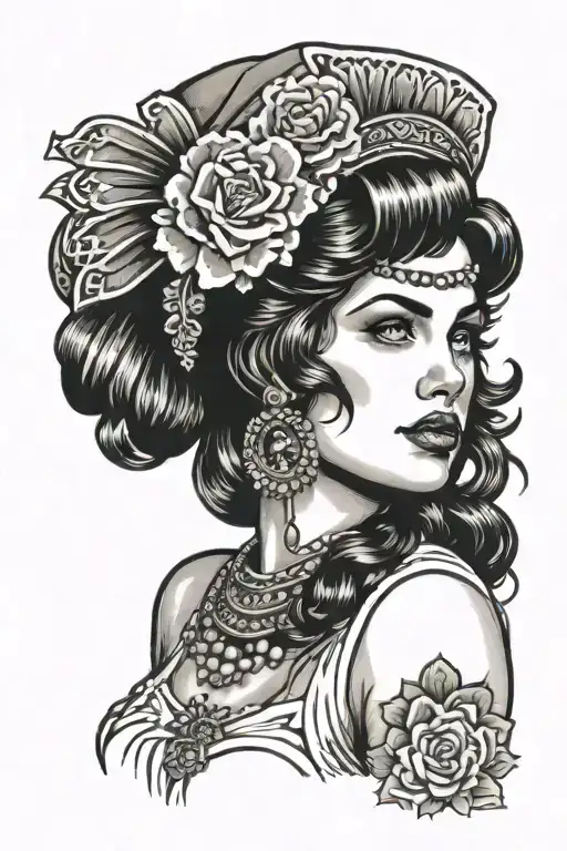 1940'S Style Gypsy Girl