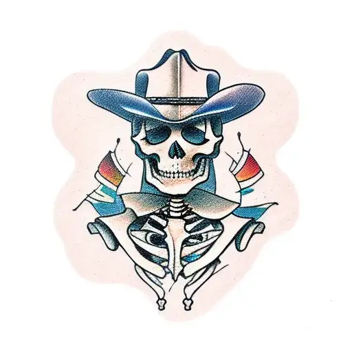 Western Cowboy Skeleton Full Body