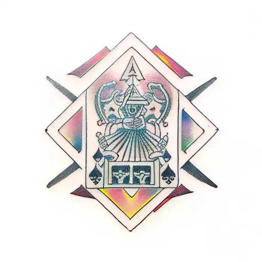 A Deck Of Playing Cards Intertwined With The Word 'Godspeed'