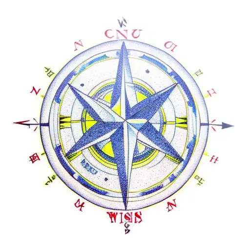 Compass With A Chinese Pagoda