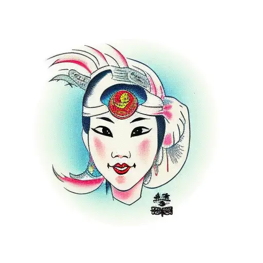 Asian Woman Taking Off Mask