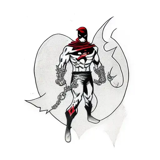 Spawn Comic Hero With Red And Black Colors