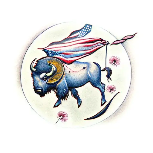 Buffalo Moon And Dandelion