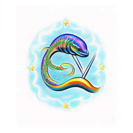 Sparking Electric Eel Cartoon