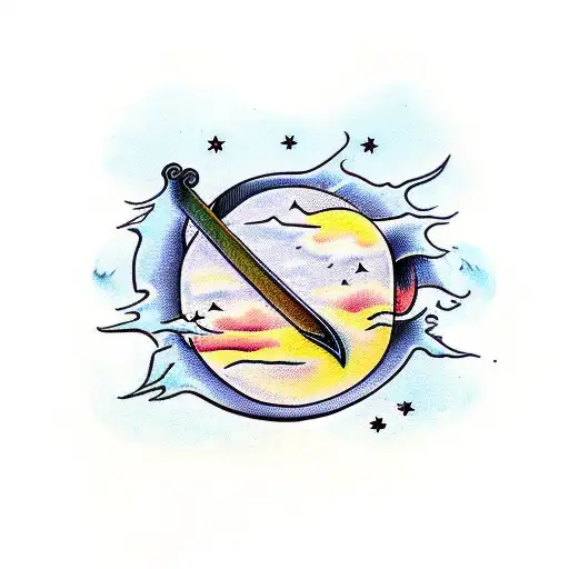 Sword With Moon And Sun