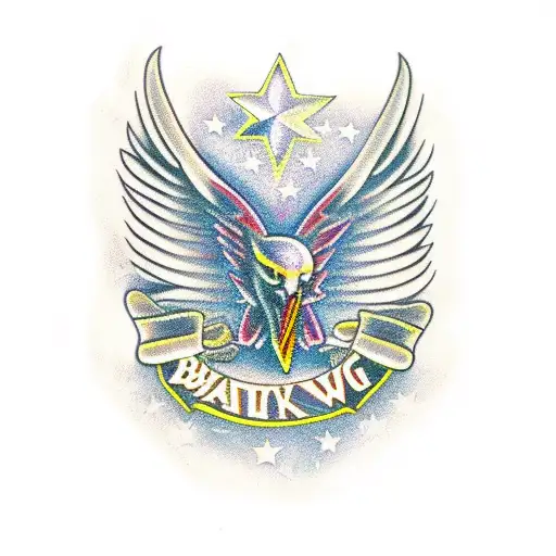 Black Wing With Stars