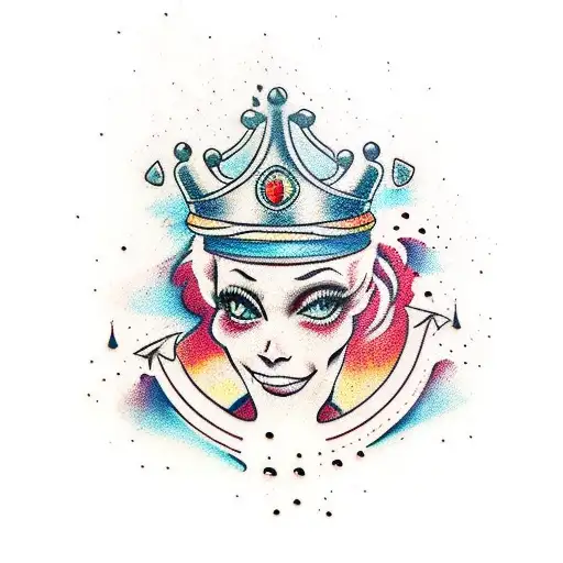 Water Pouring Out Of A Broken Crown Tilted To The Side