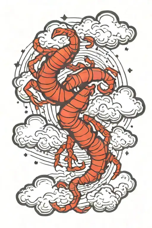 Storm Clouds With Scorpio Constellation Intertwined