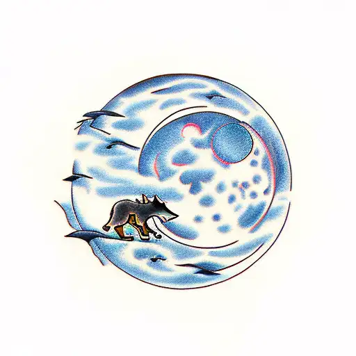 Moon Phases And Wolf