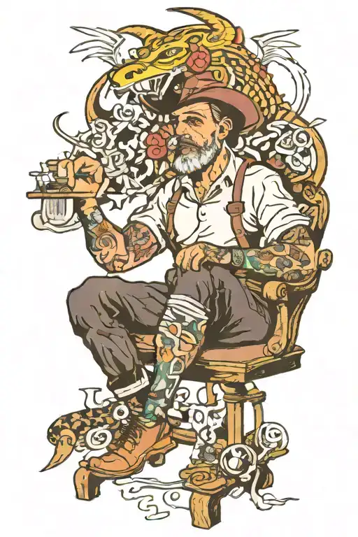 Artist Creating A Masterpiece