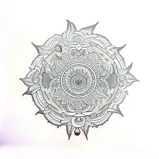 Fern Tree With Mandala Design