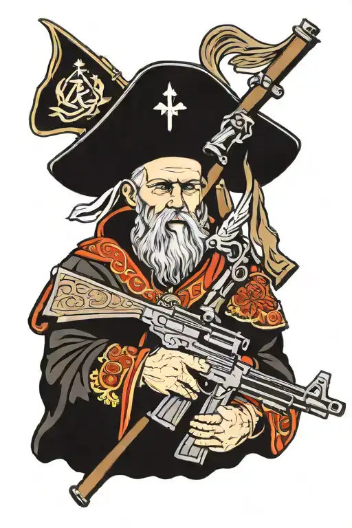 A Russian Orthodox Christian Monk Holding Ak-47