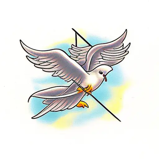 Dove With A Bow On It