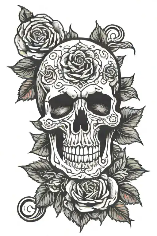 Cathedral Skull Rose Moon