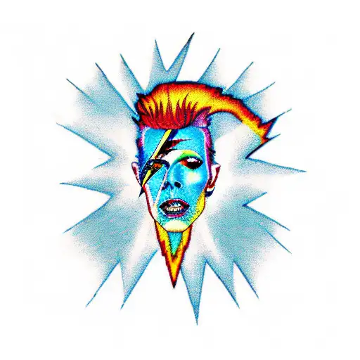 David Bowie Ziggy Stardust Lightning Bolt Symbol