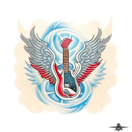 Red Fender Guitar With Wings