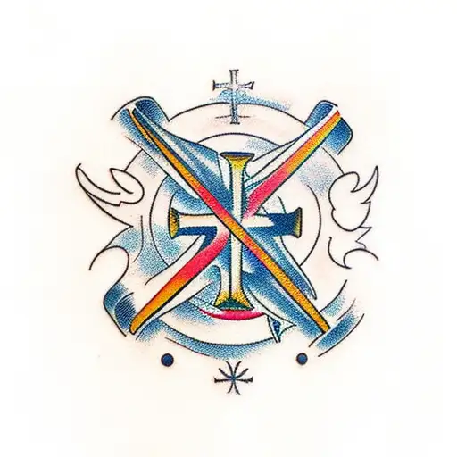 Christian Cross Together Forever