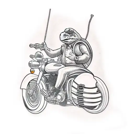Turtle Riding A Motorcycle