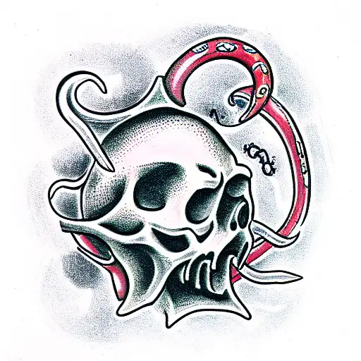 Skull And Snakes