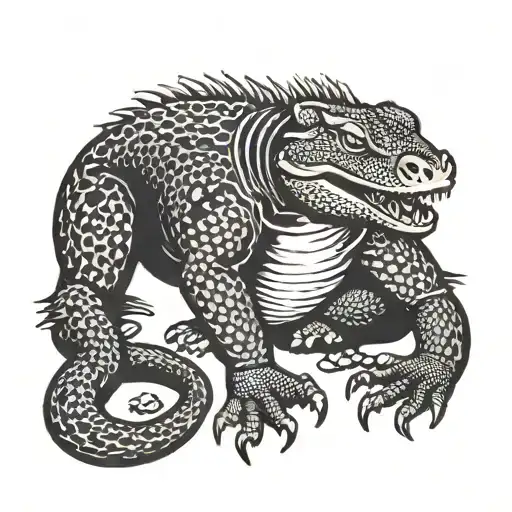 Komodo Dragon Of Black Jacket