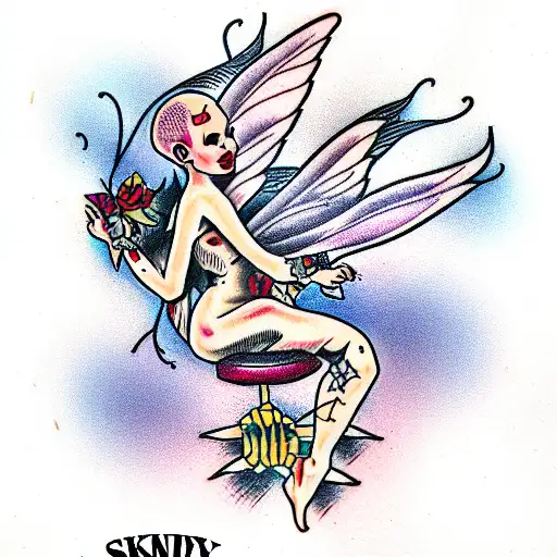 Skinny Sitting Bald Fairy