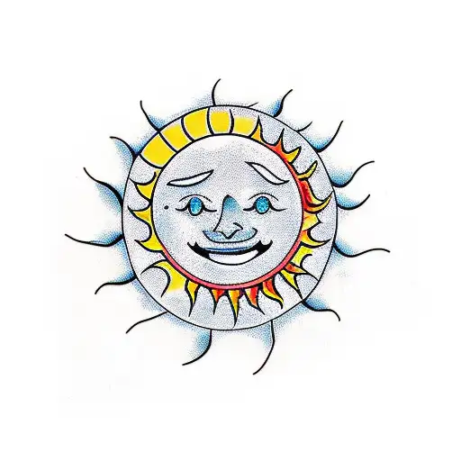 A Smiling Sun That Looks Like A Basketball