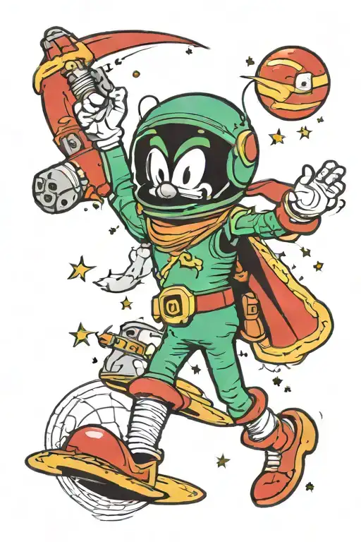 Marvin The Martian In Space Surrounded