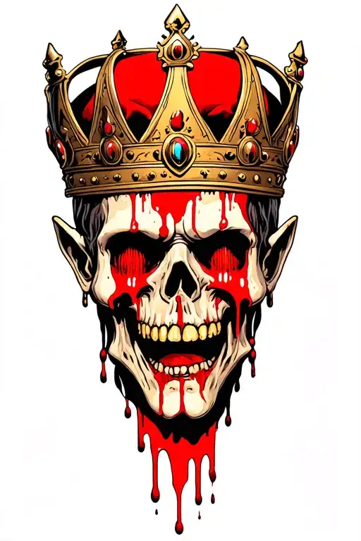 Iron Maiden With A Crown Crying Blood