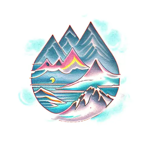 Cloudy Mountain Range