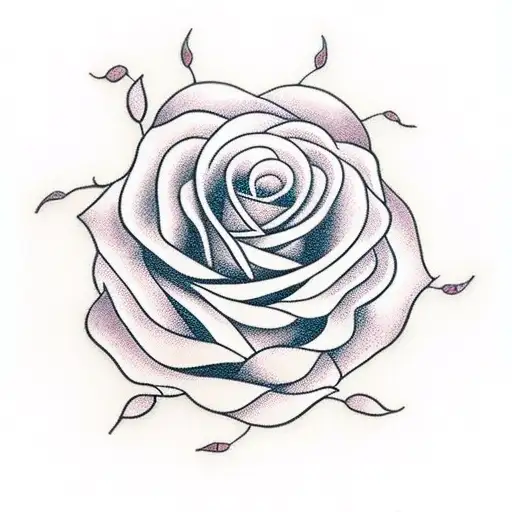 Traditional Style Roses Forming The Shape Of A Breast Cancer Awareness Ribbon