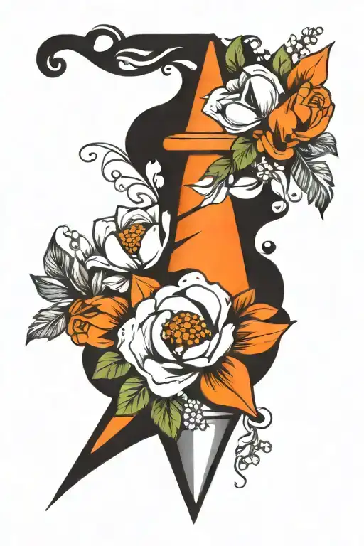 Traffic Cone With Flowers