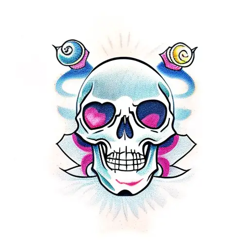 Letters Saying Gtm A Phone A Rose And A Skull