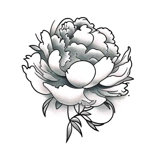 Peony Floating On Water