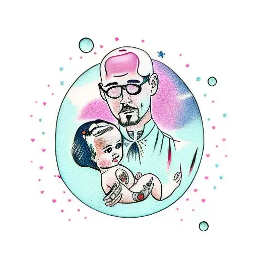 Father And Baby Girl Daughter Love And Bonding