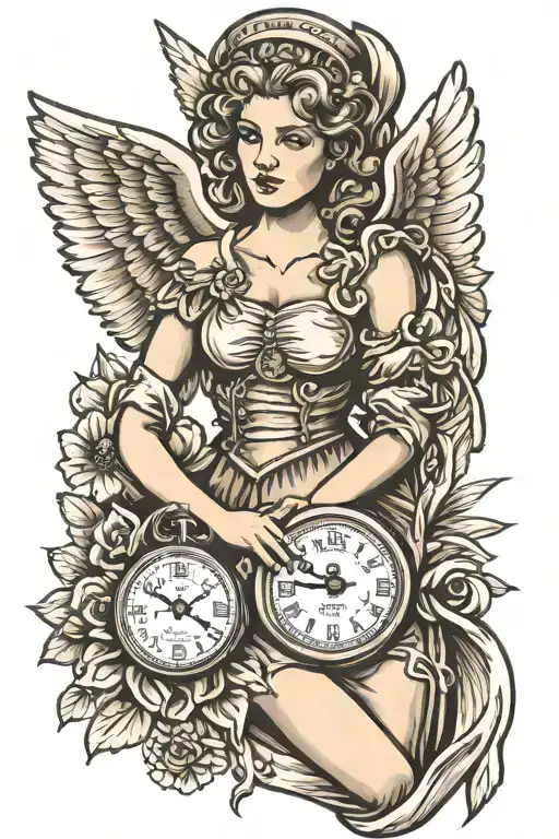 Angel With Pocket Watch