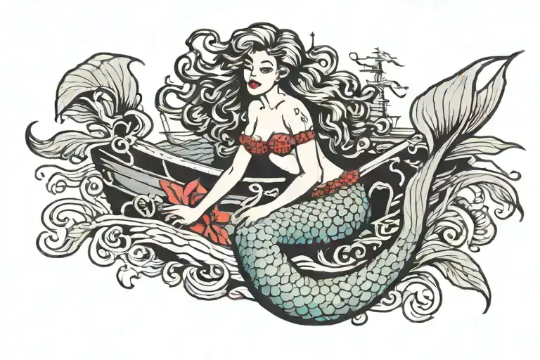 Mermaid In A Shipwreck