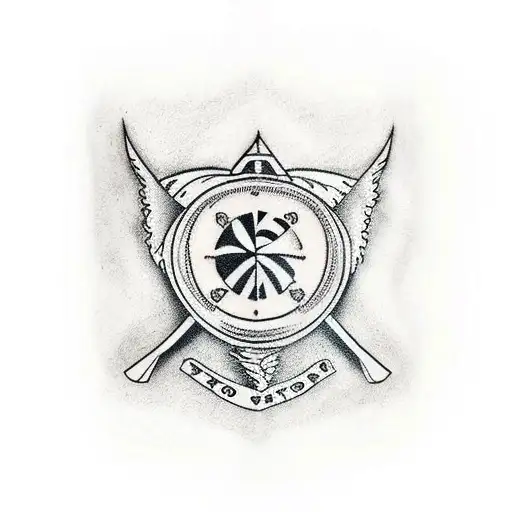 A Black And White Tattoo That Shows How Caotic The World Is